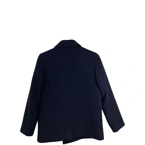 Crewcuts Girls Wool Blend Classic Peacoat Navy Blue Double Breasted